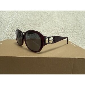 COLE HAAN AUTHENTIC Glasses Frame Only CV CH600 Purple Full Rim Buckle 57-17-125